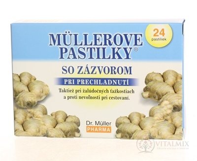 MÜLLEROVE PASTILKY SO ZÁZVOROM (zahriatie) 1x24 ks