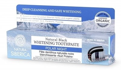 NATURA SIBERICA POLAR NIGH Toothpaste zubná pasta, prírodná bieliaca, čierna noc 1x100 g