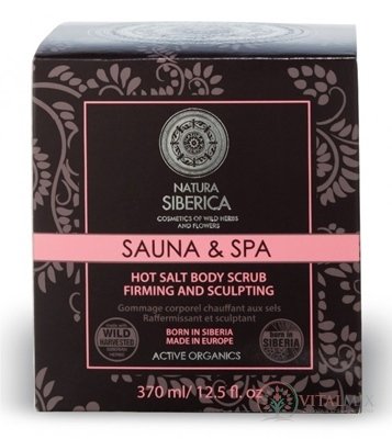 NATURA SIBERICA SAUNA&SPA Hot Body Scrub telový peeling, horúci, so soľou, na chudnutie 1x370 ml