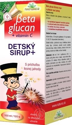 NATURES BETA GLUCAN DETSKY SIRUP+ s príchuťou lesnej jahody 1x100 ml