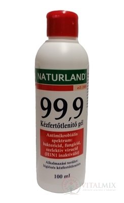 NATURLAND 99,9 Dezinfekčný gél na ruky 1x100 ml