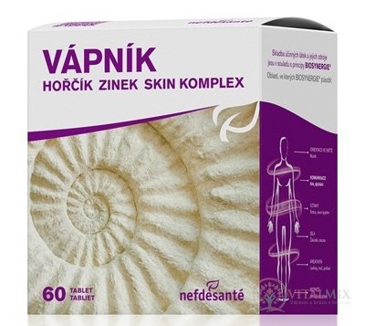 nefdesanté VÁPNIK HORČÍK ZINOK SKIN KOMPLEX tbl 6x10 (60 ks)