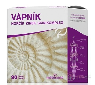 nefdesanté VÁPNIK HORČÍK ZINOK SKIN KOMPLEX tbl 9x10 (90 ks)