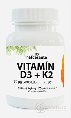 nefdesanté VITAMÍN D3 + K2 tbl 1x30 ks