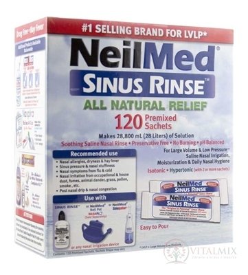 NeilMed SINUS RINSE Natural vrecúška (morská soľ), na hygienu nosa, 1x120 ks