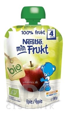 Nestlé min Frukt BIO Jablko kapsička, ovocná desiata (od ukonč. 4. mesiaca) 1x90 g