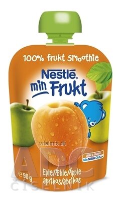 Nestlé min Frukt Marhuľa Jablko kapsička, ovocná desiata (od ukonč. 6. mesiaca) 1x90 g