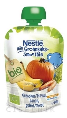 Nestlé min Smoothie BIO Tekvica Banán Mrkva kapsička, ovocno-zeleninová desiata (od ukonč. 6. mesiaca) 1x90 g