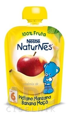 Nestlé NaturNes Banán, Jablko kapsička, ovocná desiata, (od ukonč. 6 mesiaca) 1x90 g