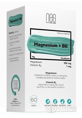 nesVITAMINS Magnesium 165 mg + B6 1 mg cps 1x60 ks