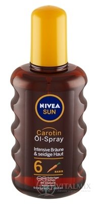 NIVEA SUN Olej na opaľovanie Sprej OF6 s karoténom 1x200 ml