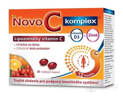 NOVO C KOMPLEX Lipozomálny vitamín C + vitamín D3 + zinok, kapsuly 1x30 ks