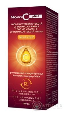 Novo C plus LIPOZOMÁLNY TEKUTÝ VITAMÍN C 1000 mg sirup, pomarančovo-mangová príchuť, 1x150 ml