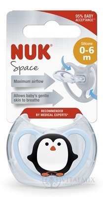 NUK Cumlík Space 0-6m BOX silikónový, 1x1 ks