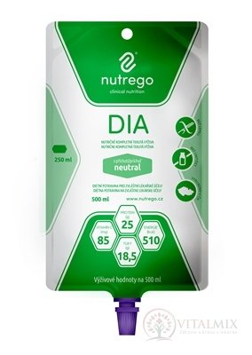 Nutrego DIA s príchuťou neutral tekutá výživa 12x500 ml