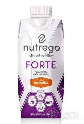 Nutrego FORTE s príchuťou marhuľa 12x330 ml