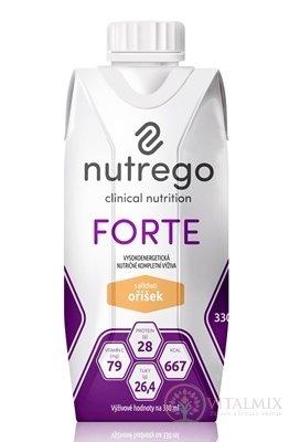 Nutrego FORTE s príchuťou oriešok 12x330 ml