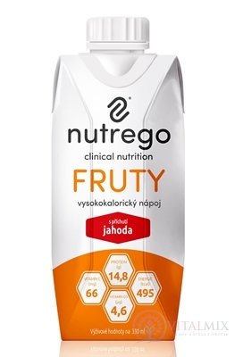 Nutrego FRUTY s príchuťou jahoda 12x330 ml