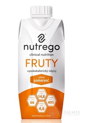 Nutrego FRUTY s príchuťou pomaranč 12x330 ml