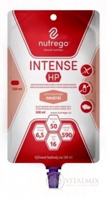 Nutrego INTENSE HP s príchuťou neutral tekutá výživa, sondová 12x500 ml