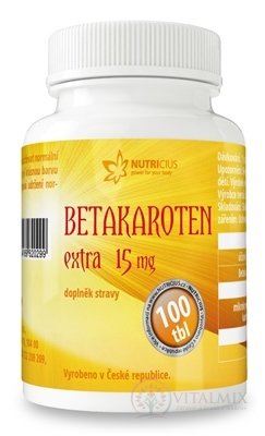 NUTRICIUS Betakarotén EXTRA 15 mg tbl 1x100 ks