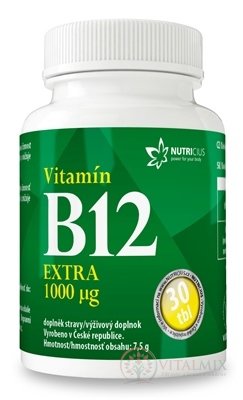 NUTRICIUS Vitamín B12 EXTRA 1000 μg tbl 1x30 ks