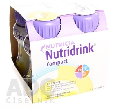 NUTRIDRINK COMPACT inov. tekutá výživa vanilková príchuť 4x125 ml
