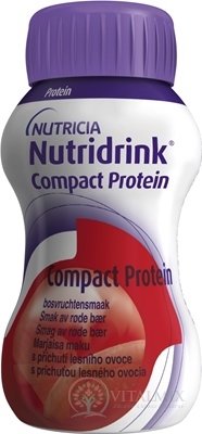 NUTRIDRINK COMPACT PROTEIN s príchuťou lesného ovocia (inov.2021) 24x125 ml (3000 ml)