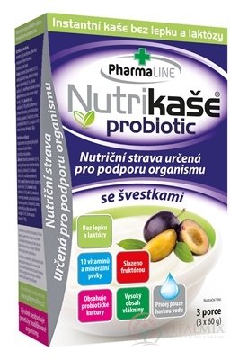 Nutrikaša probiotic - so slivkami 3x60 g (180 g)