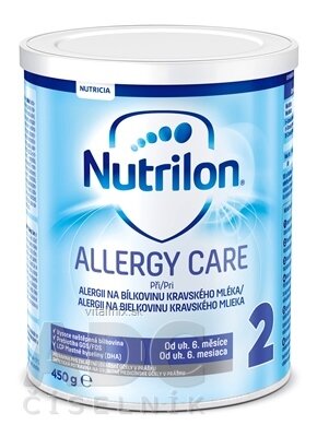 Nutrilon 2 ALLERGY CARE mliečna výživa v prášku (od ukonč. 6. mesiaca) 1x450 g