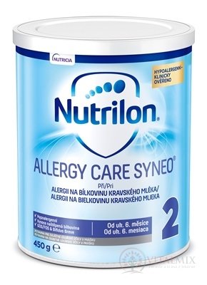 Nutrilon 2 ALLERGY CARE SYNEO mliečna výživa v prášku (od uk. 6. mesiaca) (inov. 2019) 1x450 g