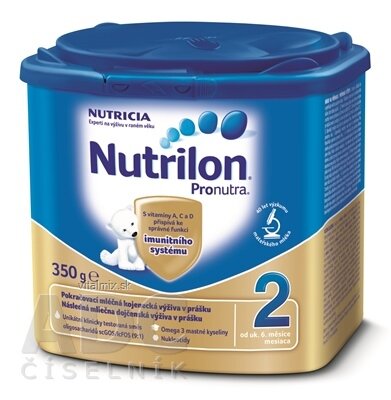Nutrilon 2 Pronutra následná mliečna dojčenská výživa v prášku (od ukonč. 6. mesiaca) 1x350 g