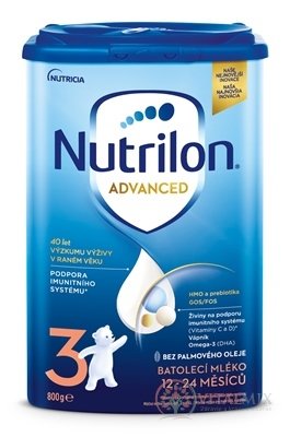 Nutrilon Advanced 3 batoľacia mliečna výživa v prášku (12-24 mesiacov) 1x800 g