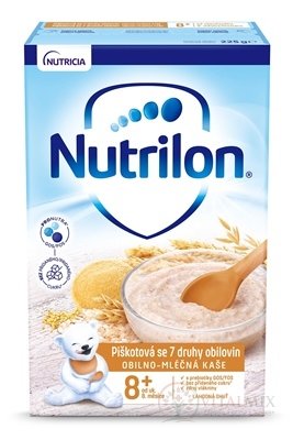 Nutrilon obilno-mliečna kaša piškótová so 7 druhmi obilnín (od ukonč. 8. mesiaca), 1x225 g