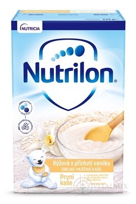 Nutrilon obilno-mliečna Prvá kaša ryžová s príchuťou vanilky, 1x225 g