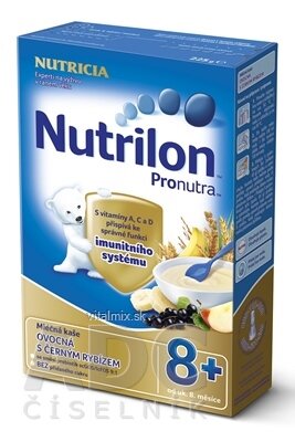 Nutrilon Pronutra kaša mliečna ovocná s čiernymi ríbezľami (od ukonč. 8. mesiaca) 1x225 g
