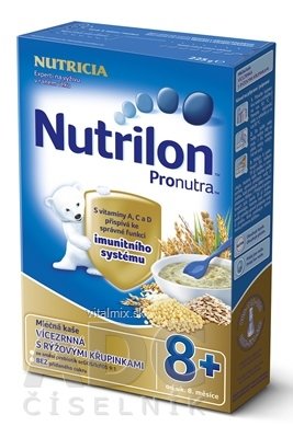 Nutrilon Pronutra obilno-mliečna kaša viaczrnná s ryžovými chrumkami (od ukonč. 8. mesiaca), 1x225 g