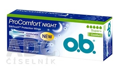 o.b. ProComfort Night Super + hygienické tampóny 1x16 ks
