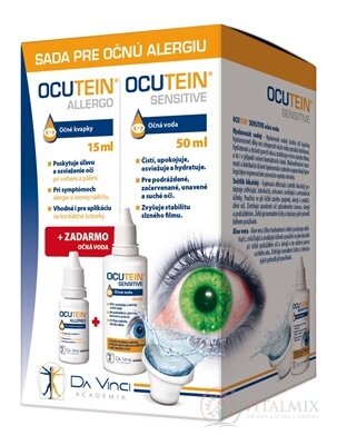 OCUTEIN ALLERGO očné kvapky 15 ml + zadarmo OCUTEIN SENSITIVE očná voda 50 ml, 1x1 set