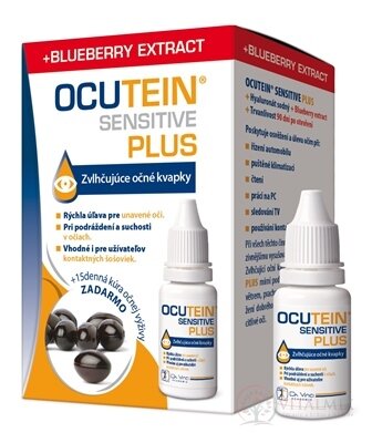 OCUTEIN SENSITIVE PLUS očné kvapky 15 ml + zadarmo Ocutein FRESH cps 15 ks, 1x1 set