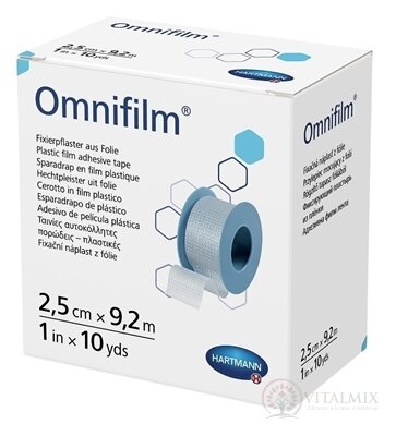 Omnifilm fixačná náplasť z transparentnej fólie na cievke (2,5 cm x 9,2 m) 1x1 ks