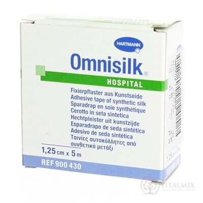 OMNISILK hypoalergénna náplasť z bieleho hodvábu (1,25cmx5m) 1x1 ks