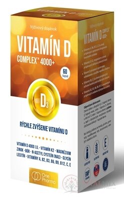 OnePharma VITAMÍN D Complex 4000+ cps 1x60 ks