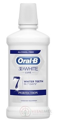 Oral-B 3D WHITE Luxe PERFECTION ústna voda, bez alkoholu 1x500 ml