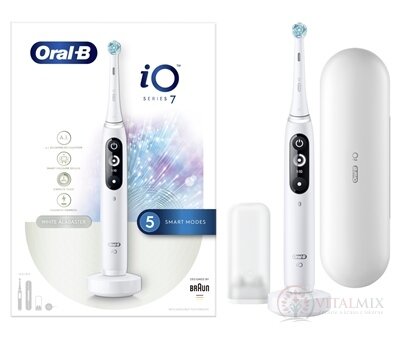 Oral-B iO SERIES 7 WHITE elektrická zubná kefka + držiak + puzdro, 1x1 set