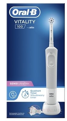 Oral-B VITALITY 100 SENSI UltraThin biela elektrická zubná kefka 1x1 ks