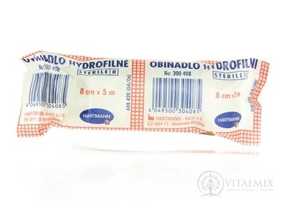 OVÍNADLO HYDROFILNÉ pletené, sterilné (8cm x 5m) 1x10 ks