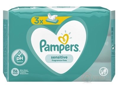 PAMPERS Baby Wipes Sensitive vlhčené obrúsky 3x52 ks (156 ks)