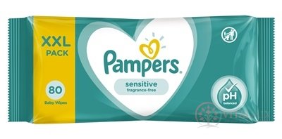 PAMPERS Baby Wipes Sensitive vlhčené obrúsky XXL pack 1x80 ks