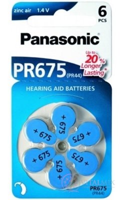 Panasonic PR675 batérie (PR44) do načúvacích prístrojov 1x6 ks